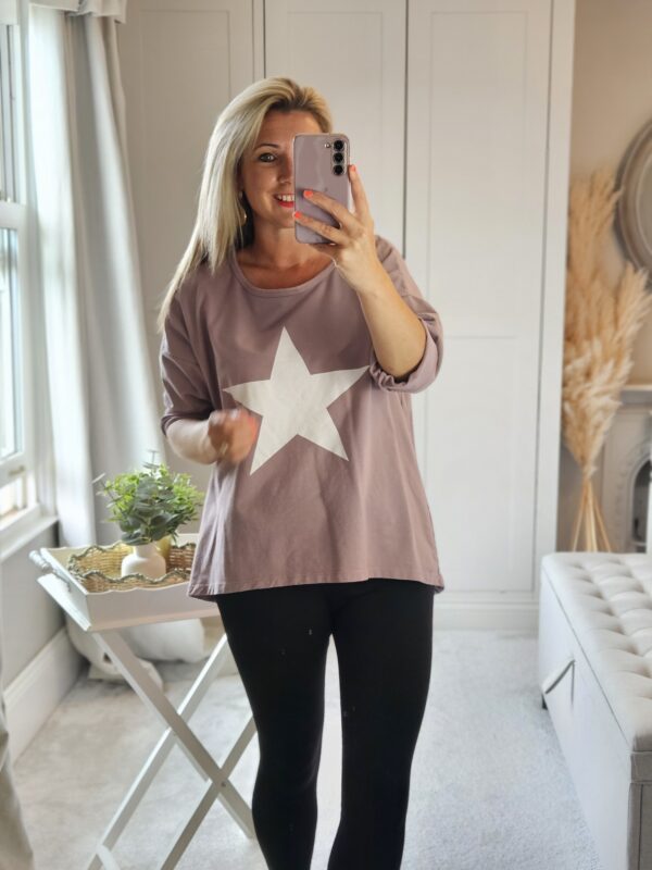 Lilac pink star sweat