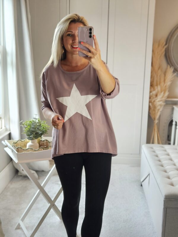 Lilac pink star sweat