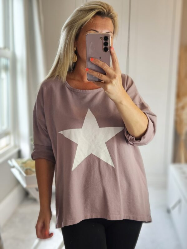 Lilac pink star sweat