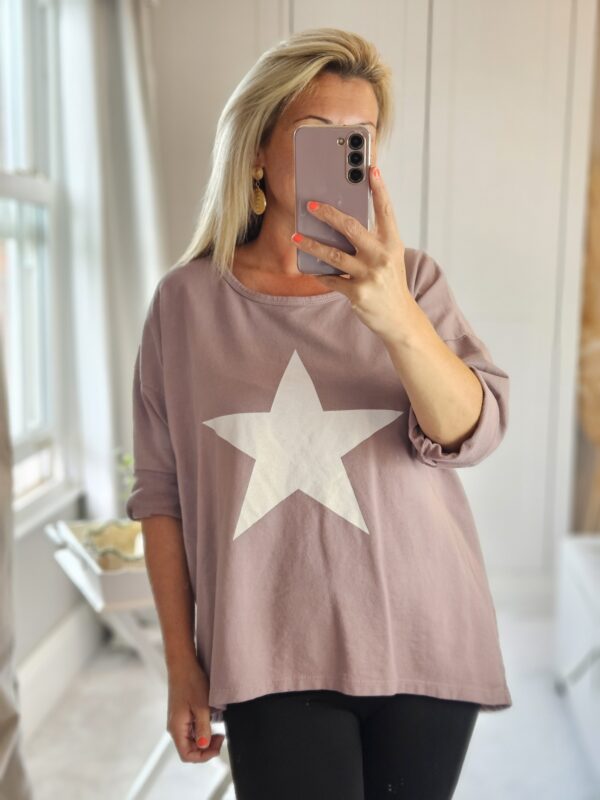 Lilac pink star sweat