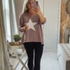 Lilac pink star sweat