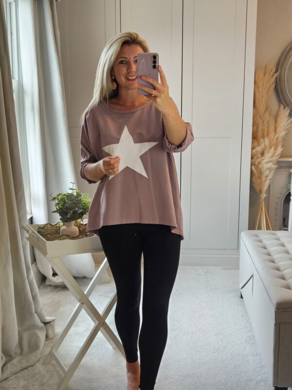 Lilac pink star sweat