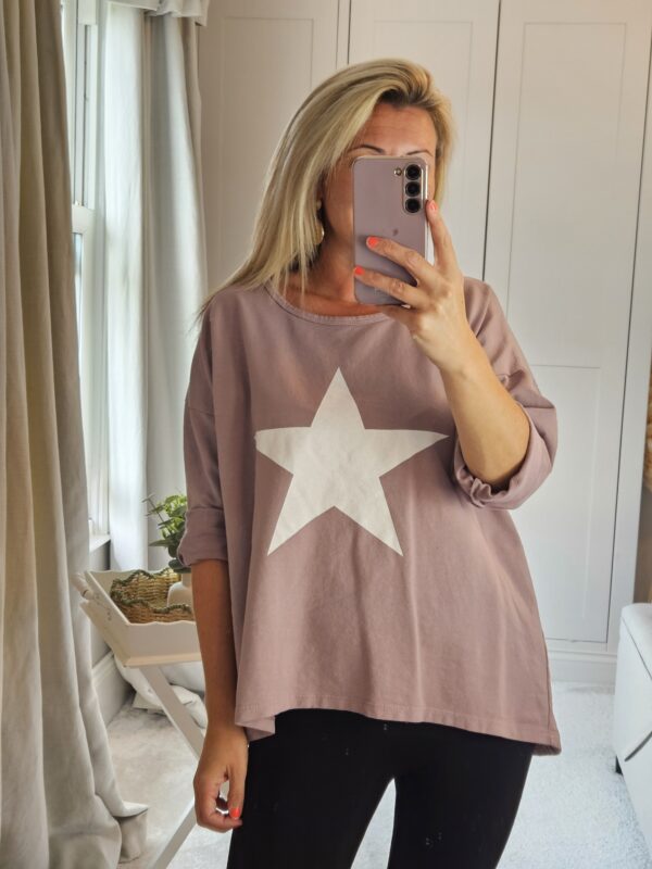 Lilac pink star sweat