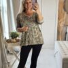 leopard print glitz top
