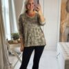 leopard print glitz top