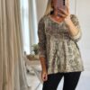 leopard print glitz top