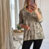 leopard print glitz top