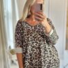 leopard knit top