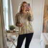 Gold foil print top