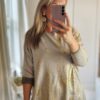 Gold foil print top