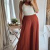 Wide leg palazzzo trousers rust